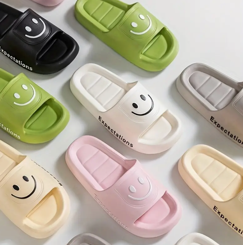 Cartoon Smile Comfortable Slip Ons