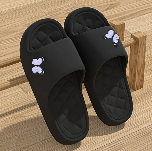 Butterfly Design Comfortable Slip-On Slides