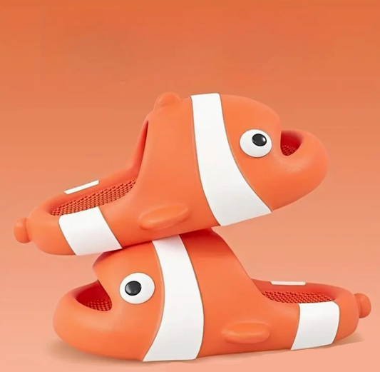 Multi-Color Fish Slip-On Slides