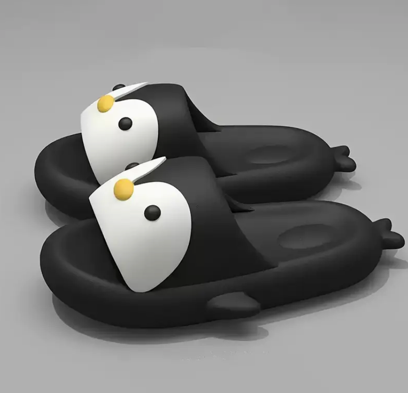 Adorable Penguin Slip-On Slides