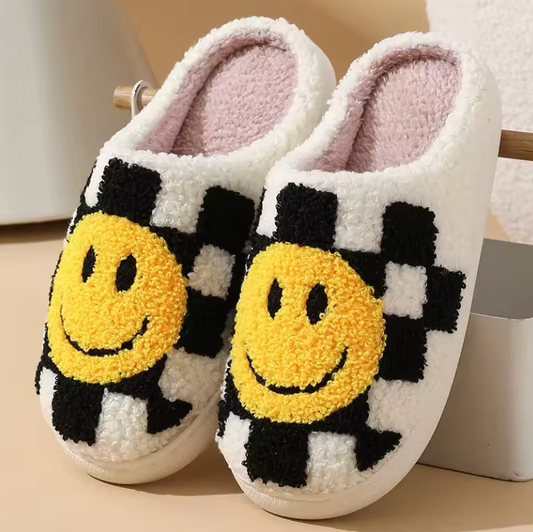 Smile Face Comfy Holiday Slip Ons