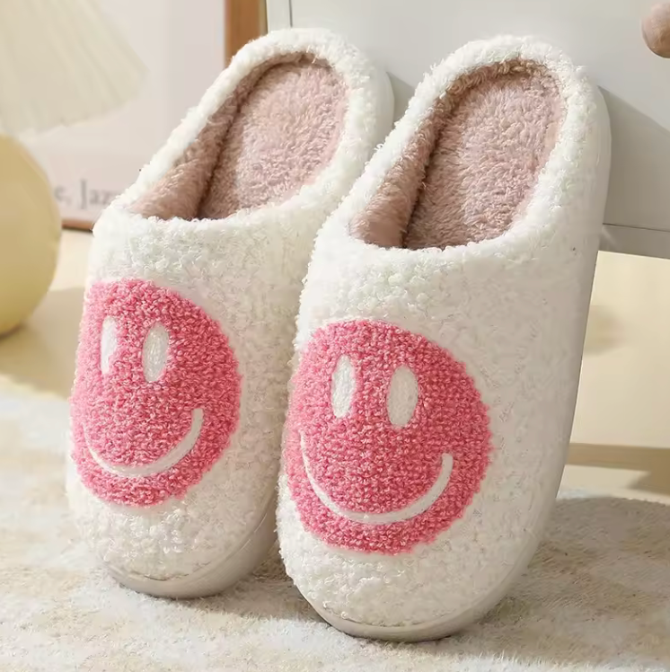 Smile Face Comfy Holiday Slip Ons