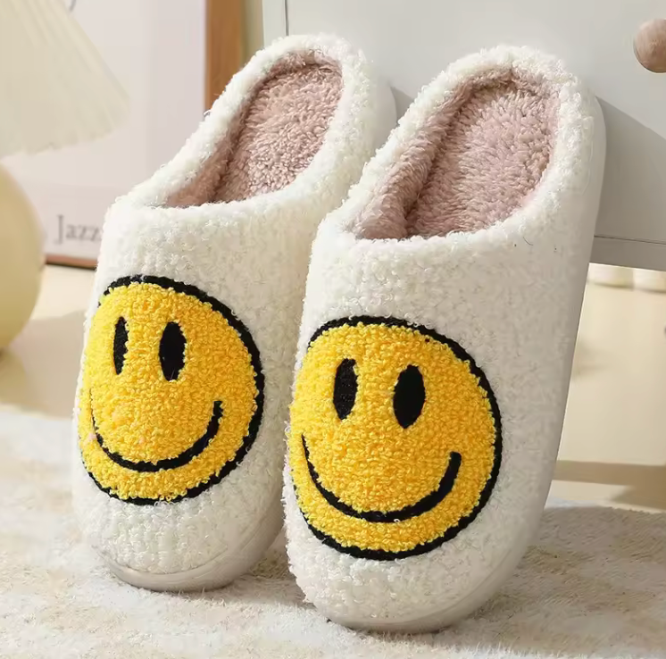 Smile Face Comfy Holiday Slip Ons