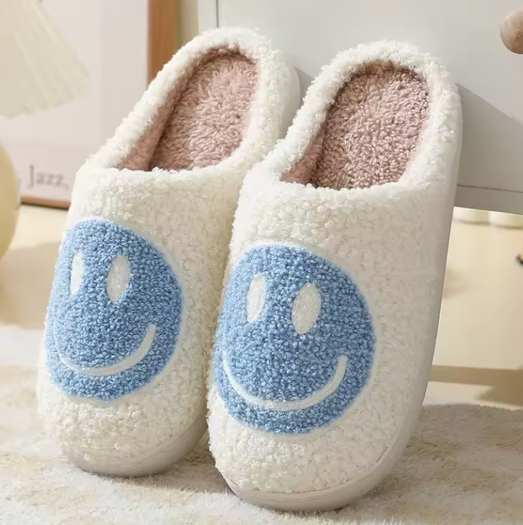 Smile Face Comfy Holiday Slip Ons