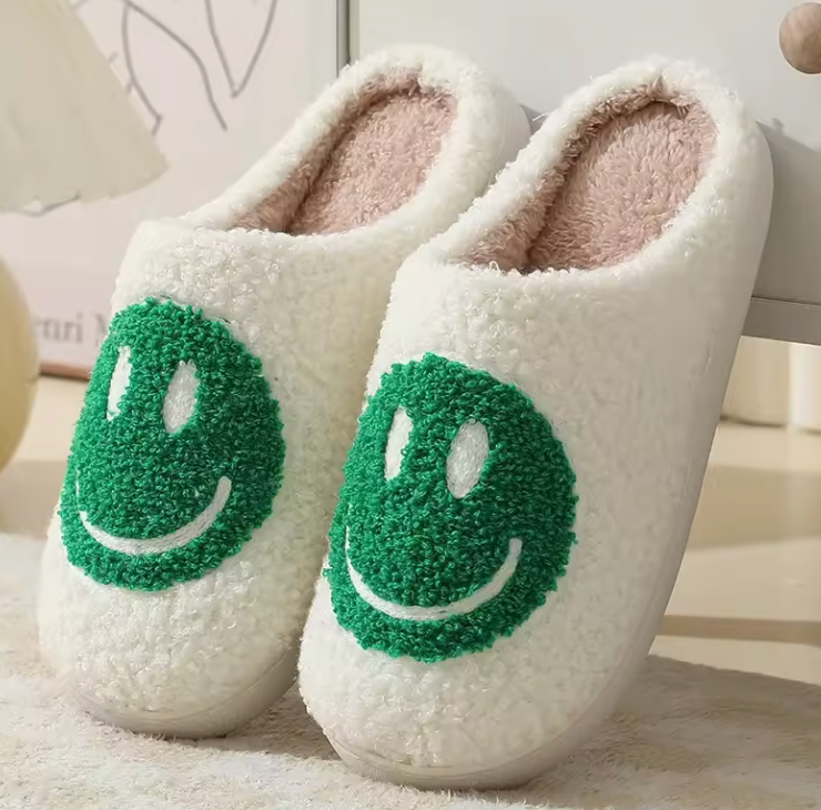 Smile Face Comfy Holiday Slip Ons
