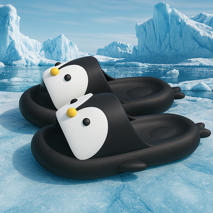 Adorable Penguin Slip-On Slides