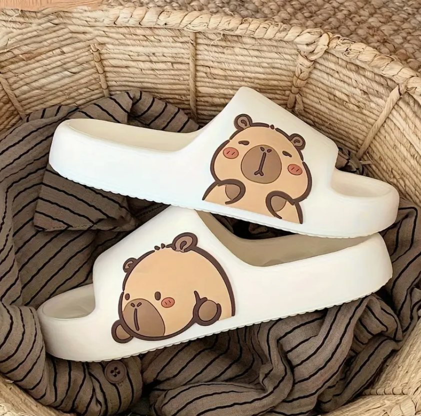 Cute Capybara Slip On Slides