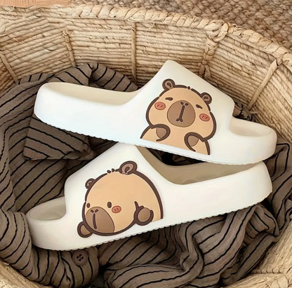Cute Capybara Slip On Slides