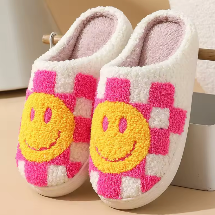 Smile Face Comfy Holiday Slip Ons