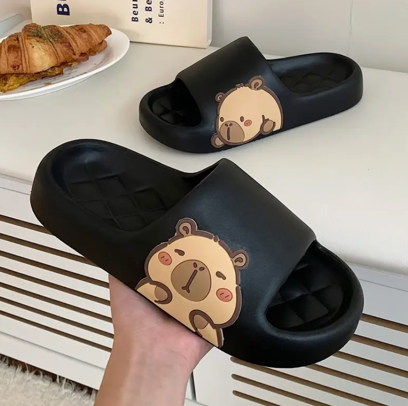Cute Capybara Slip On Slides