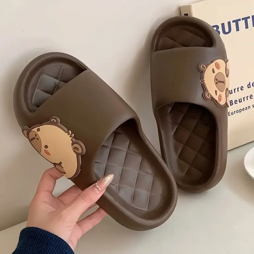 Cute Capybara Slip On Slides