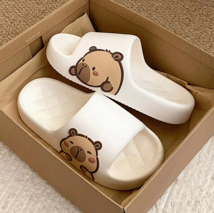 Cute Capybara Slip On Slides