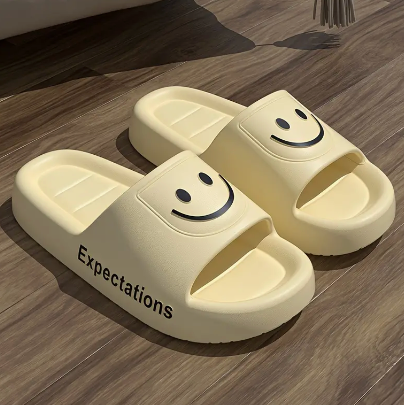 Cartoon Smile Comfortable Slip Ons
