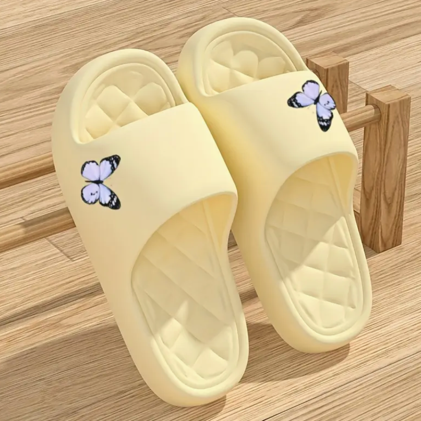 Butterfly Design Comfortable Slip-On Slides