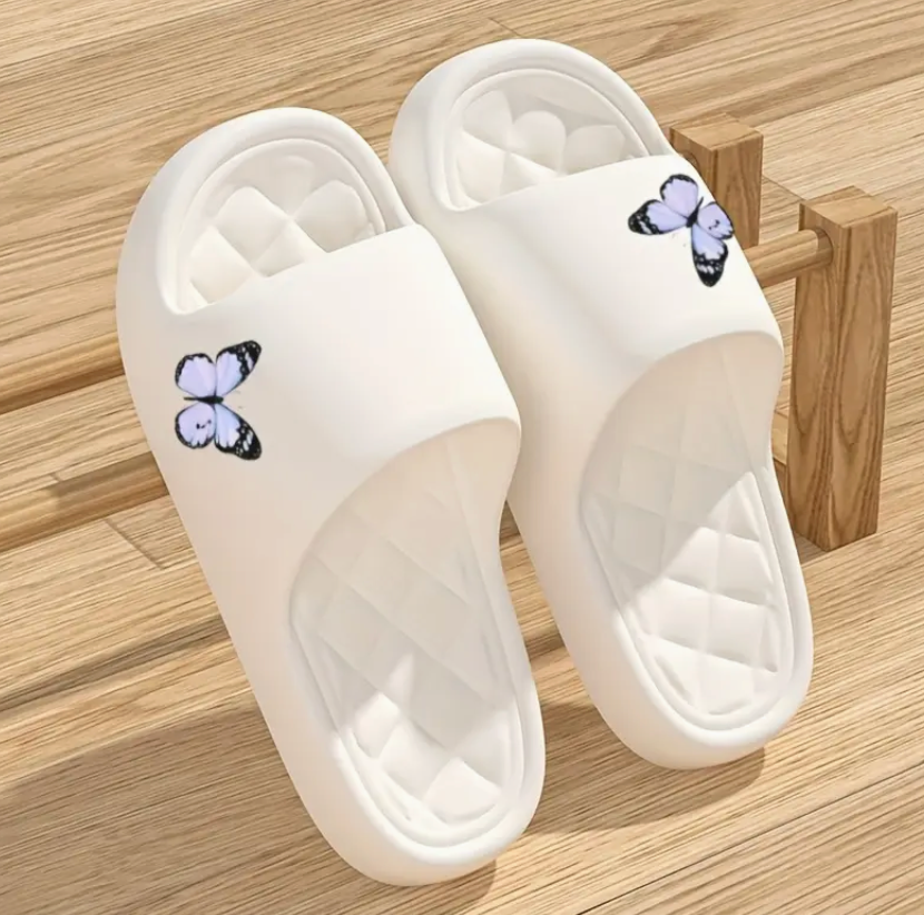 Butterfly Design Comfortable Slip-On Slides