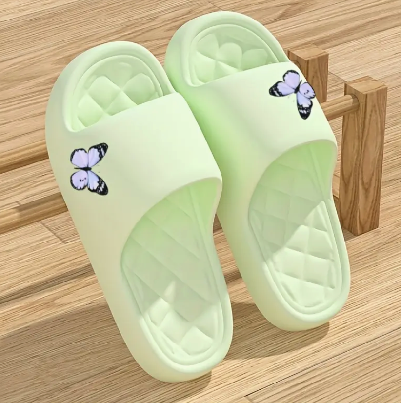 Butterfly Design Comfortable Slip-On Slides