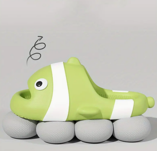 Multi-Color Fish Slip-On Slides