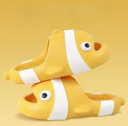 Multi-Color Fish Slip-On Slides