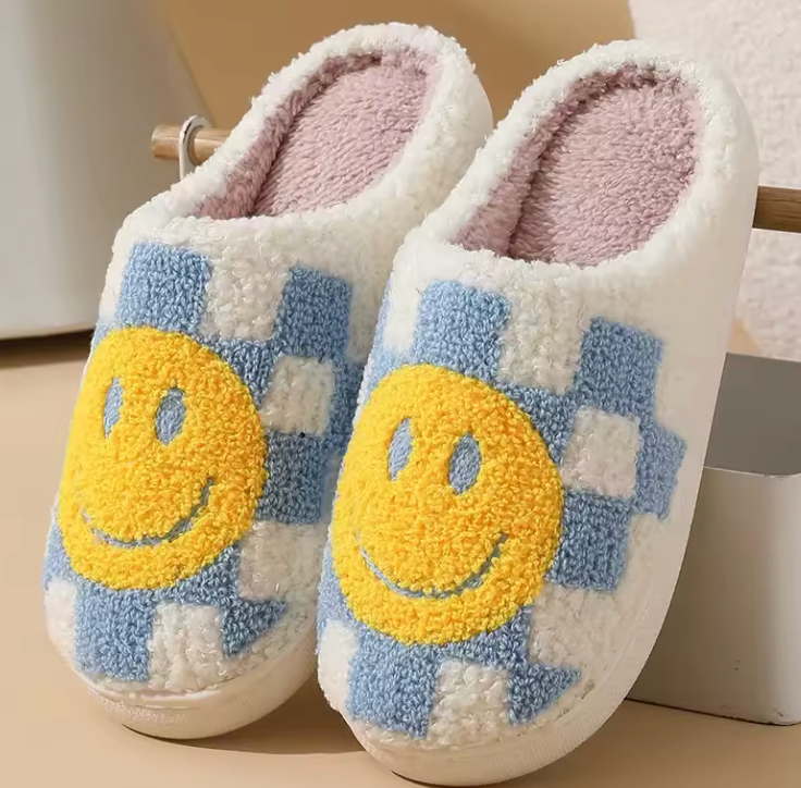Smile Face Comfy Holiday Slip Ons