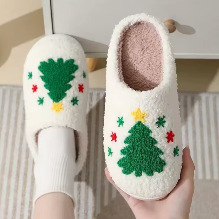 Cozy Christmas Holiday Slippers